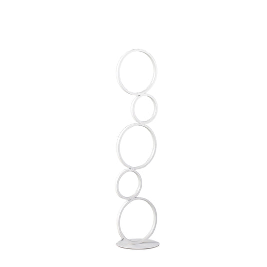 38.5" In Else Nordic 5-ring Shaped White Led Metal Table Lamp