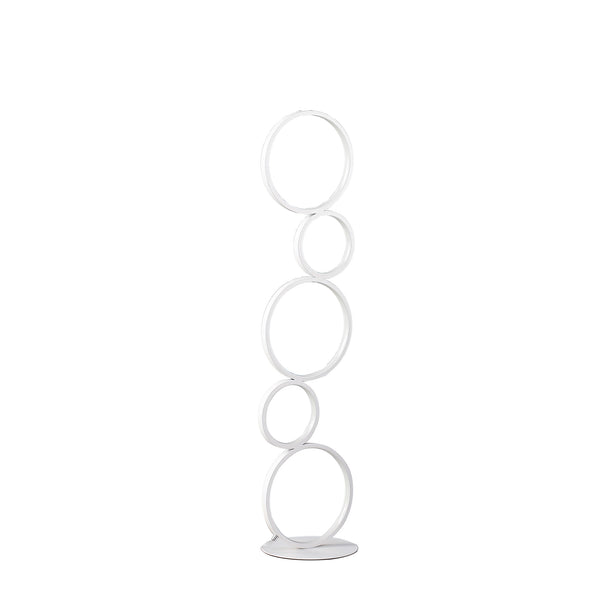 38.5 In Else Nordic 5-ring Shaped White Led Metal Table Lamp