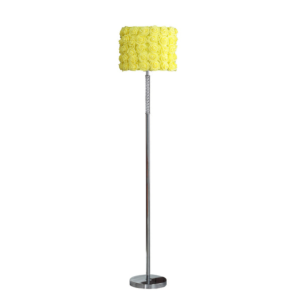 63In Yellow Roses In Bloom Acrylic/metal Floor Lamp