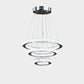 11.8" To 47.2" In Adjustable Height Alva Large Triple Hoop Modern Crystal Led Remote Control Dimmer Chandelier