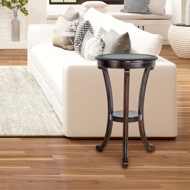 30"H Pedestal Brown-zoom-