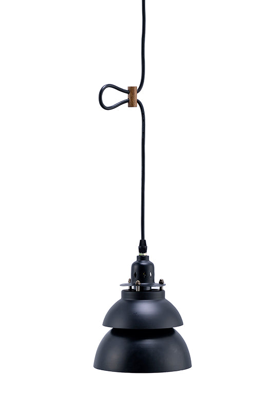 8"In Black Industrial Barn Metal Hard-wired Pendant Ceiling-zoom-
