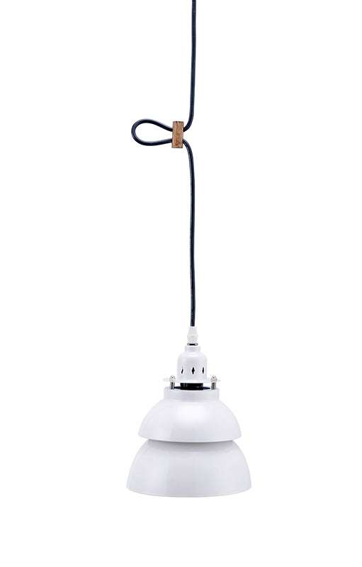 8"In White Industrial Barn Metal Hard-wired Pendant Ceiling
