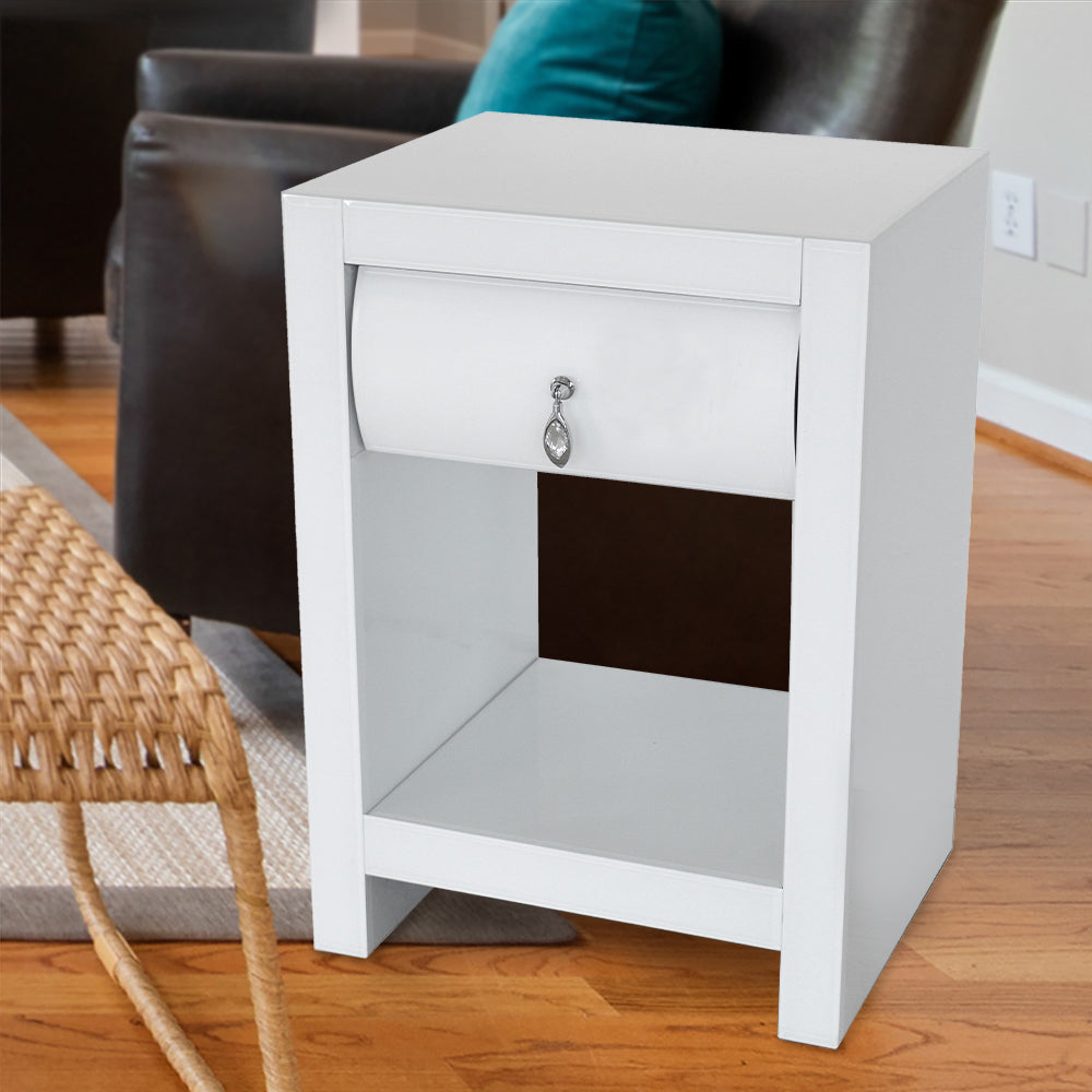 Hot Curved Glass Chest Of One Drawer-zoom-1