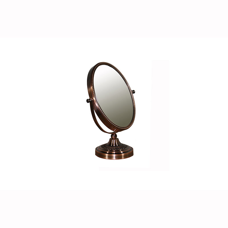 12.25" Oval X5 Magnify Mirror Copper Chrome-zoom-1
