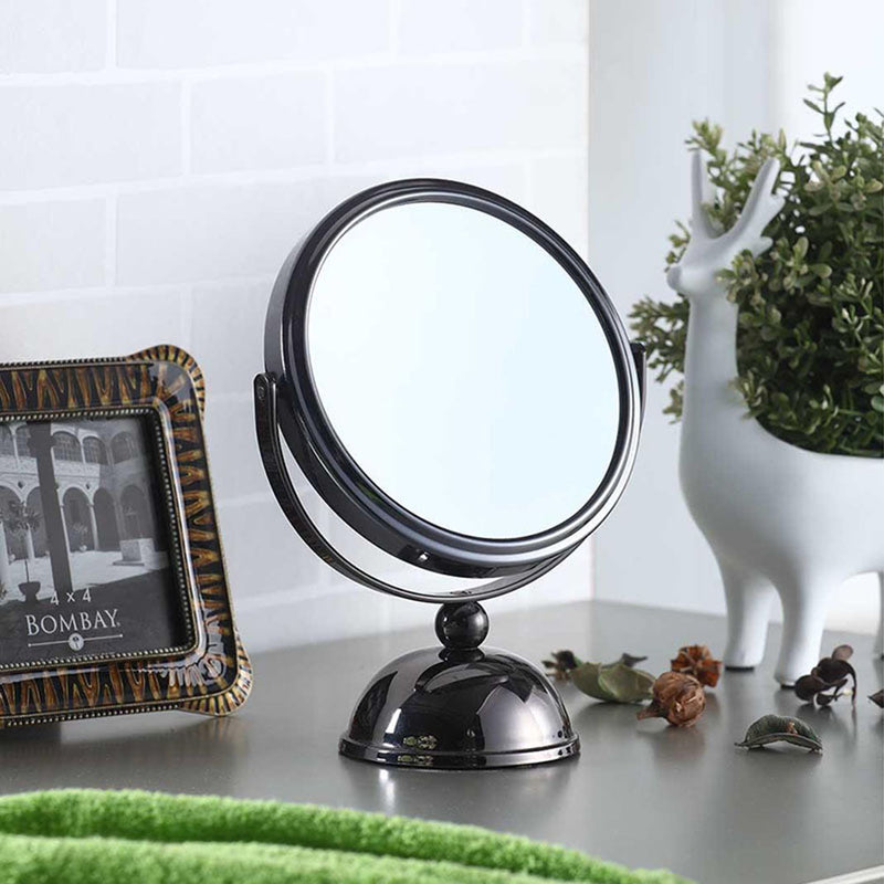 8.5" X3 Magnify Mirror Black Chrome-zoom-
