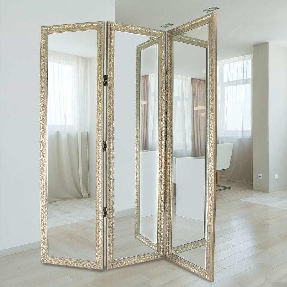 Full Size Dressing Room Divider Silver-zoom-1