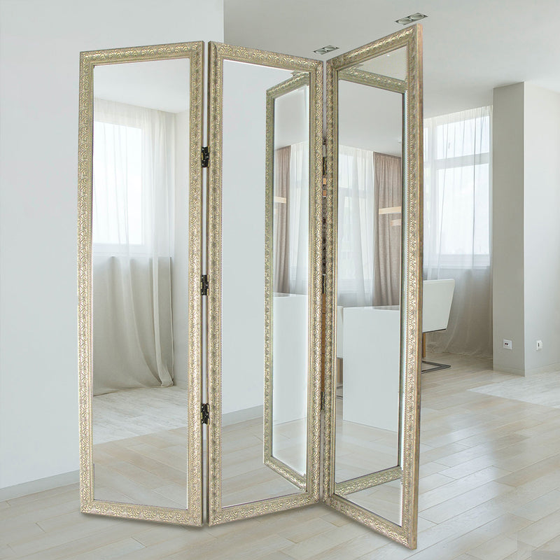 Full Size Dressing Room Divider Silver-zoom-