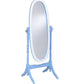 59.25" In Blue/white Oval Cheval Standing Mirror