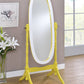 59.25" In Oval Cheval Standing Mirror Yellow/white