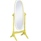 59.25" In Oval Cheval Standing Mirror Yellow/white