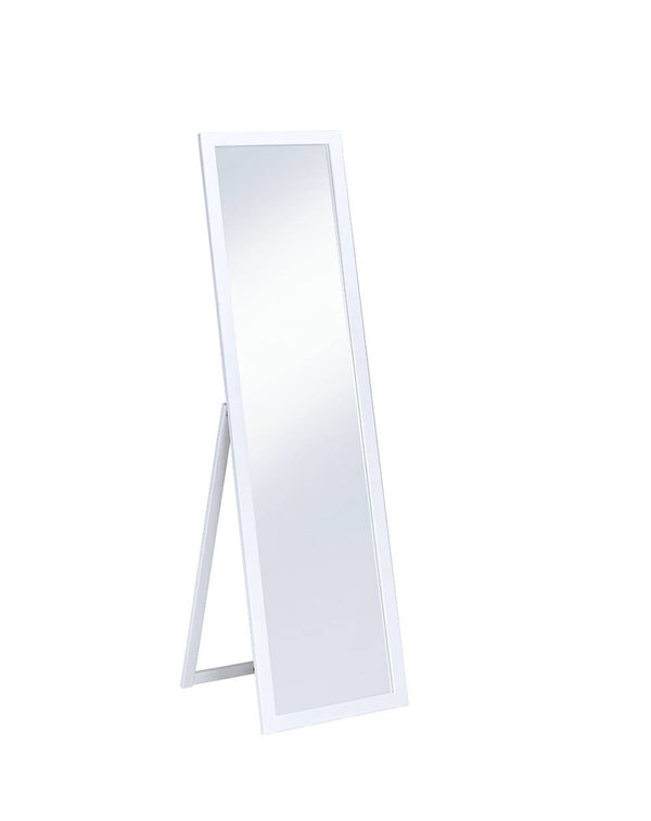 55.25 In Rectangular Standing Mirror Cottage White