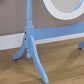 59.25" In Blue/white Oval Cheval Standing Mirror