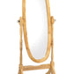 59.25" In Oval Cheval Standing Mirror Natural