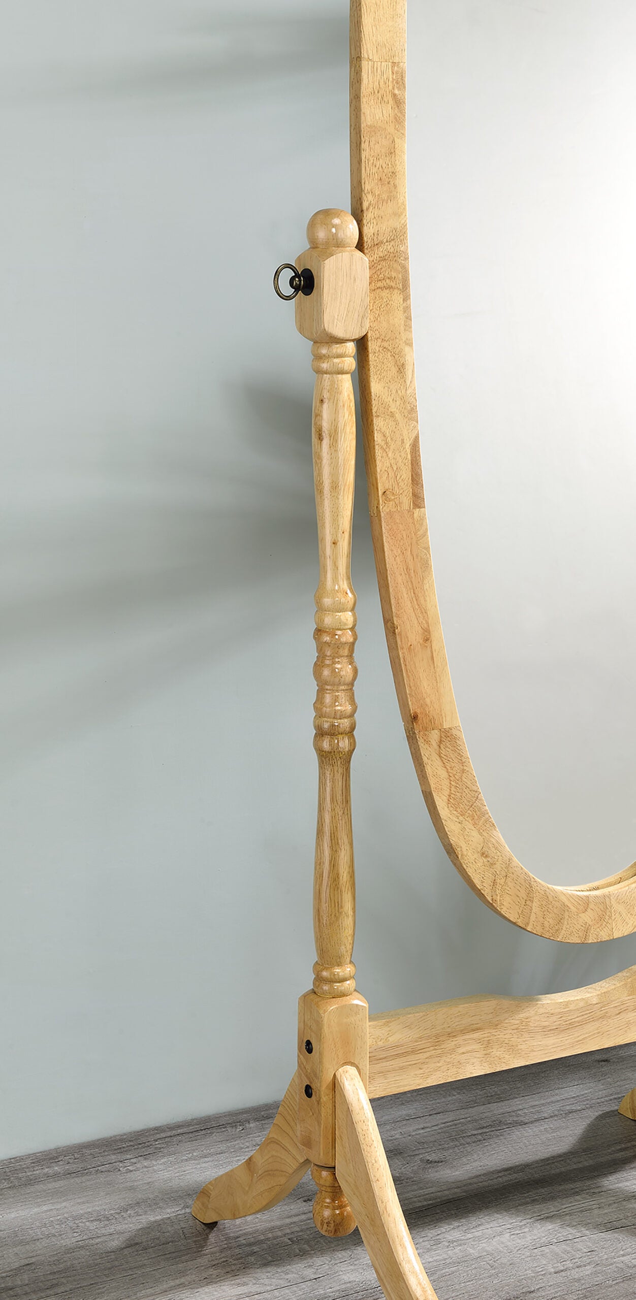 59.25" In Oval Cheval Standing Mirror Natural