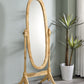 59.25" In Oval Cheval Standing Mirror Natural