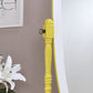 59.25" In Oval Cheval Standing Mirror Yellow/white