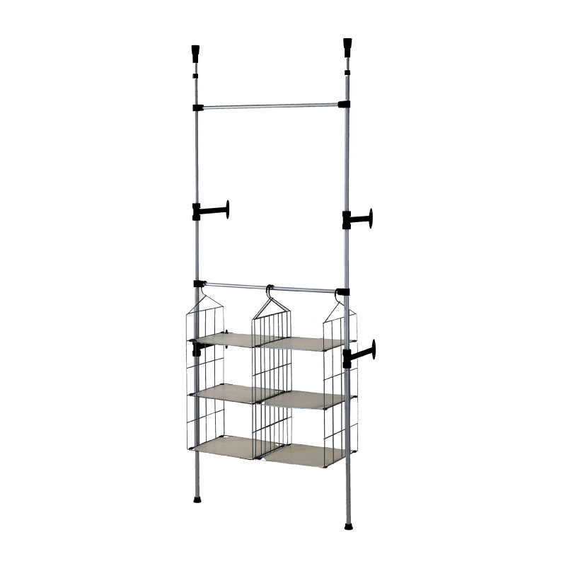 89-106" In Modern Telescopic Clothes/towel Rack-zoom-1