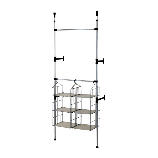 89-106" In Modern Telescopic Clothes/towel Rack
