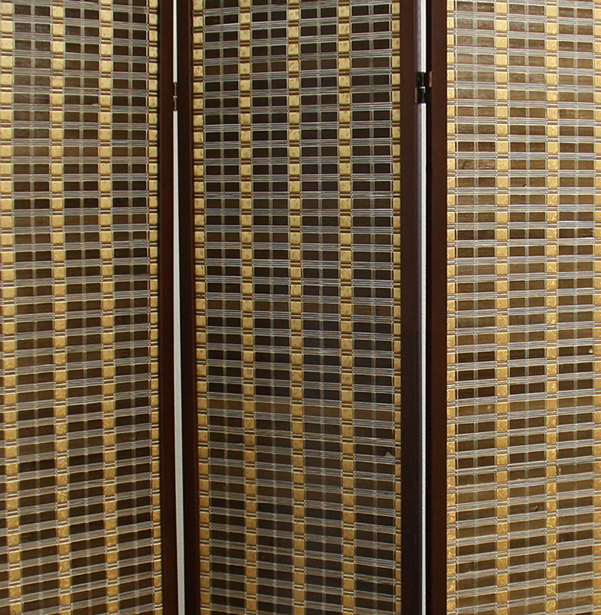 70.25" In Bamboo 3-panel Dark Walnut Room Divider-zoom-2