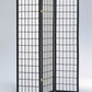 70" In 3-panel Window Pane Shoji Room Divider Black