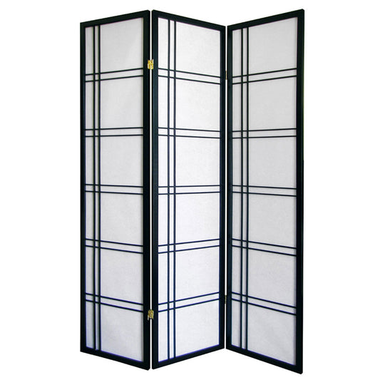 70" In Girard Black 3-panel Room Divider