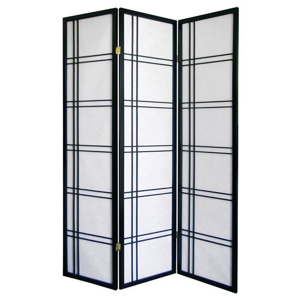 70 In Girard Black 3-panel Room Divider