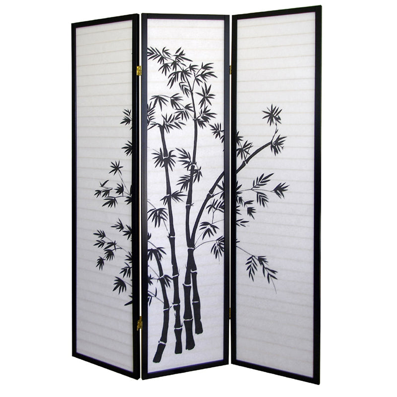 70" In Bamboo Tree 3-panel Room Divider-zoom-1