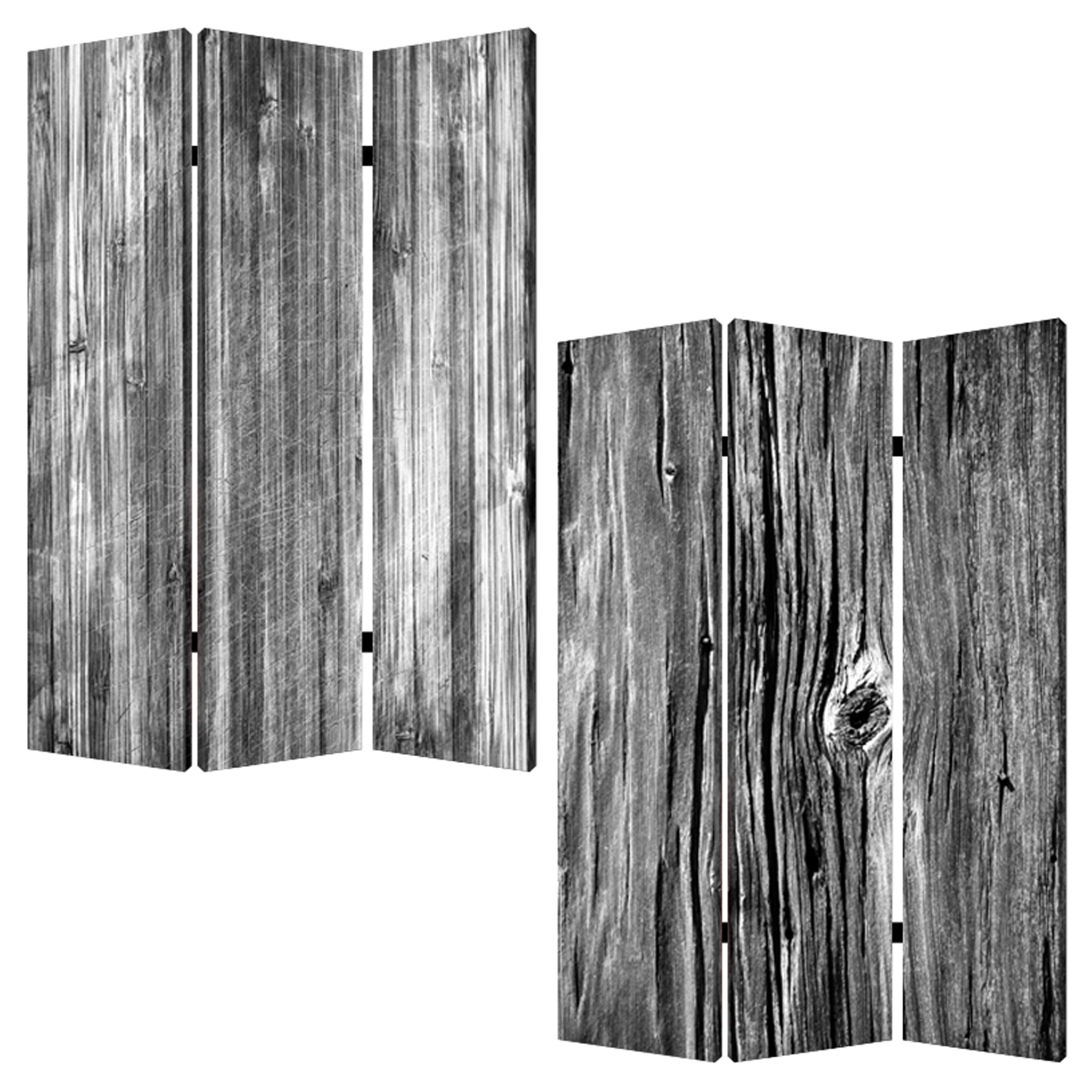 Screen Gems Distressed Wood Canvas Screen-zoom-2