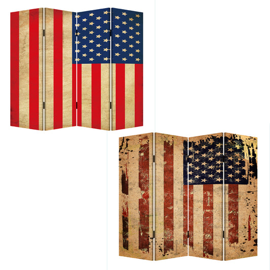 Screen Gems American Flag Screen 4-Panel