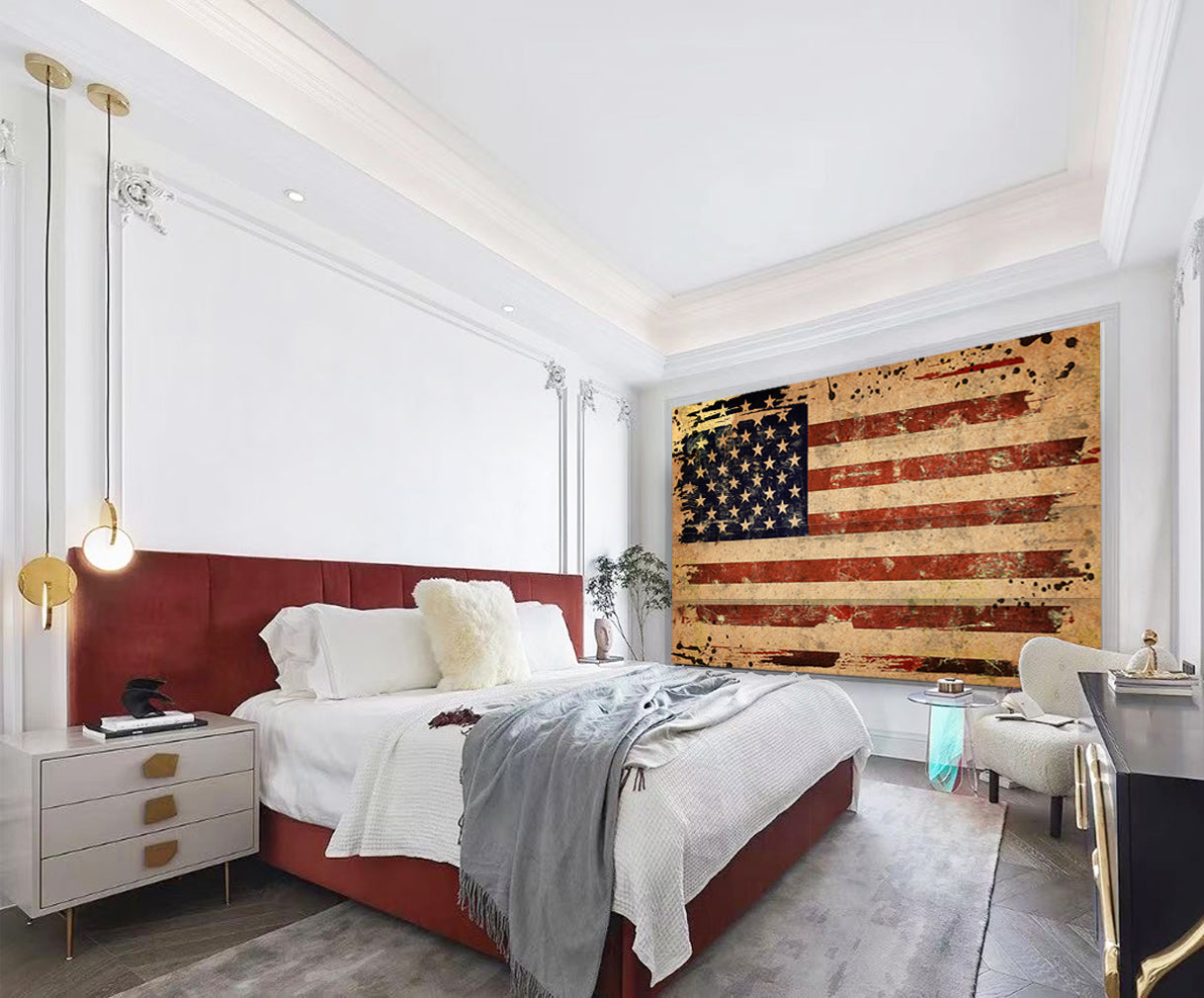 Screen Gems American Flag Screen 4-Panel