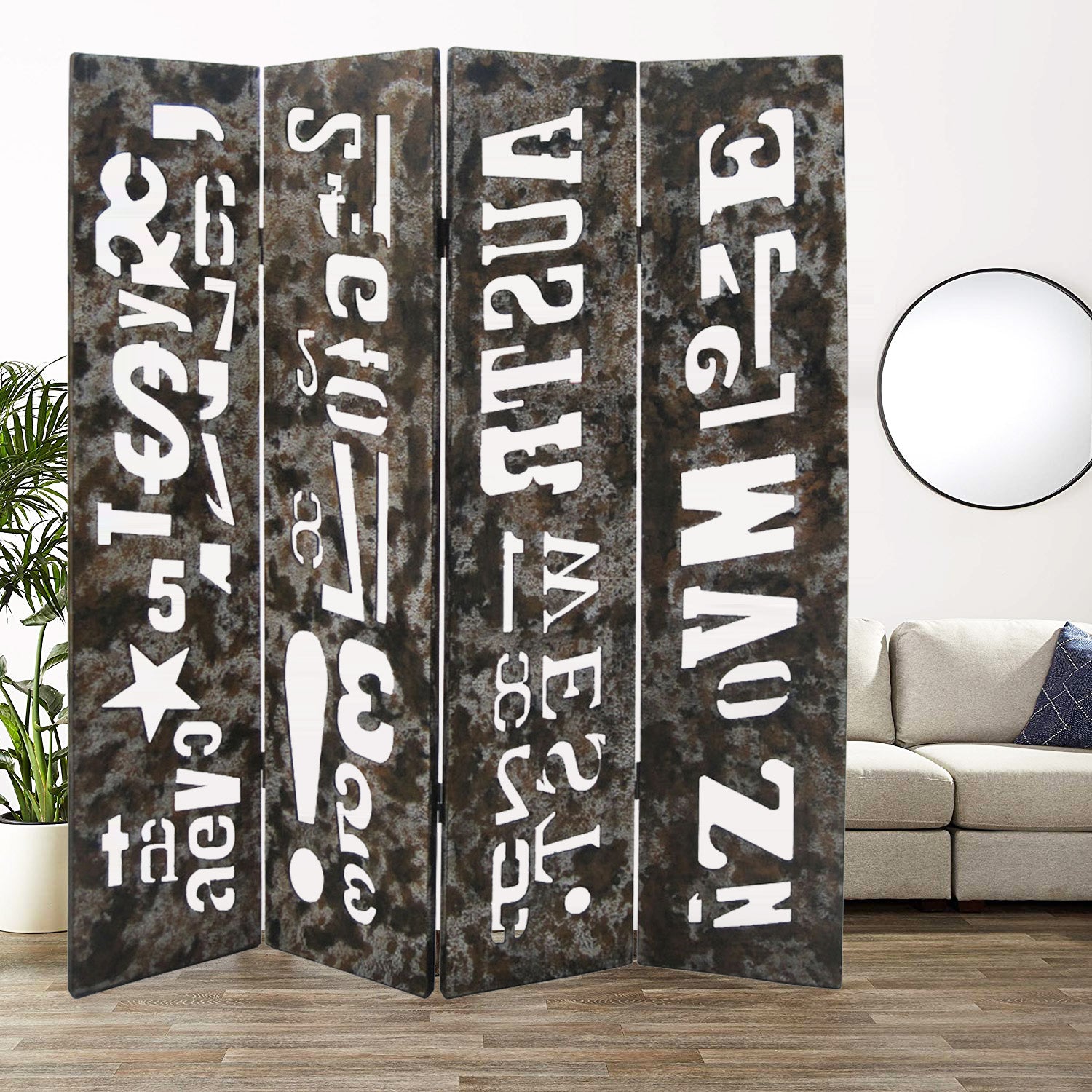 Screen Gems Distressed Wooden Screen-zoom-2