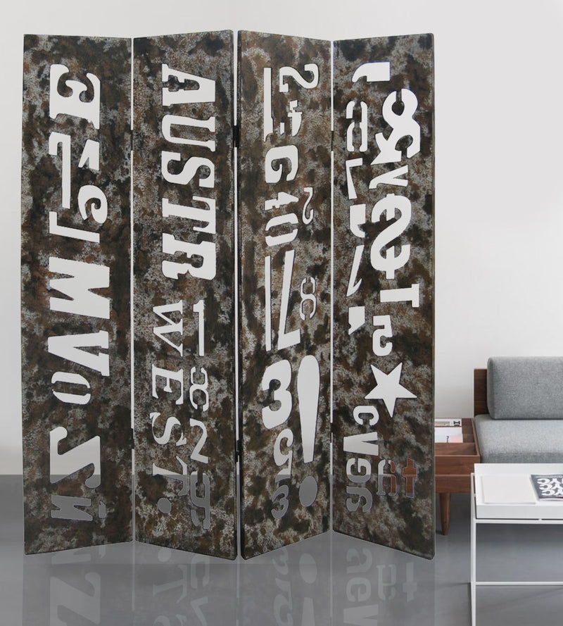Screen Gems Distressed Wooden Screen-zoom-