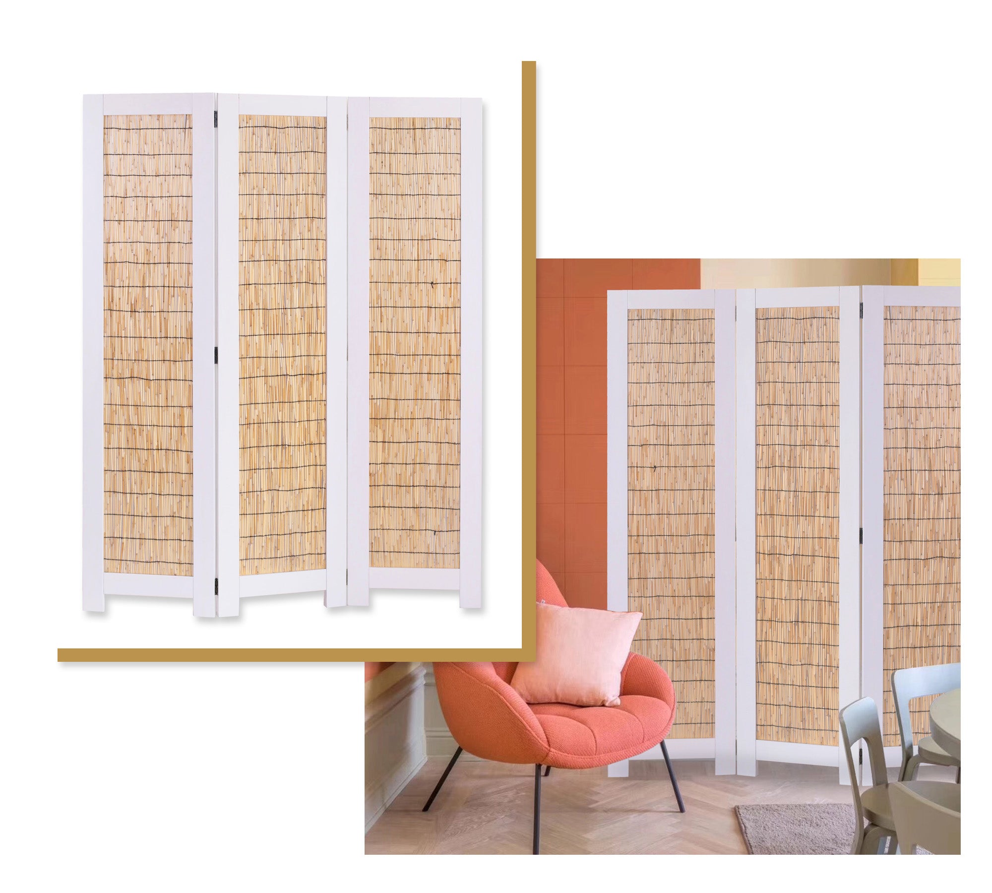 Screen Gems White Wicker Screen-zoom-2