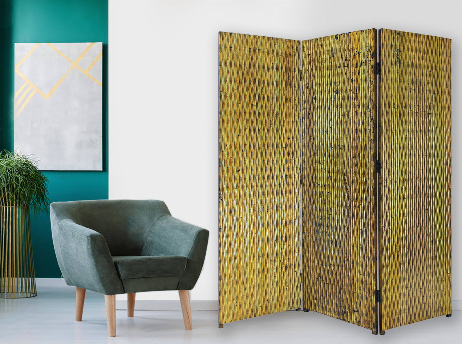 Screen Gems Gilded Screen 3-Panel-zoom-2