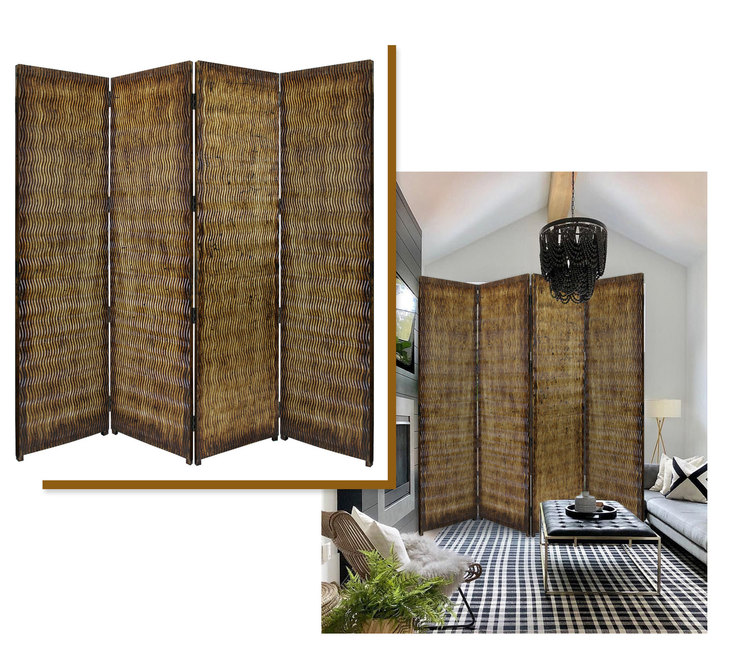 Screen Gems Albata Screen 4-Panel