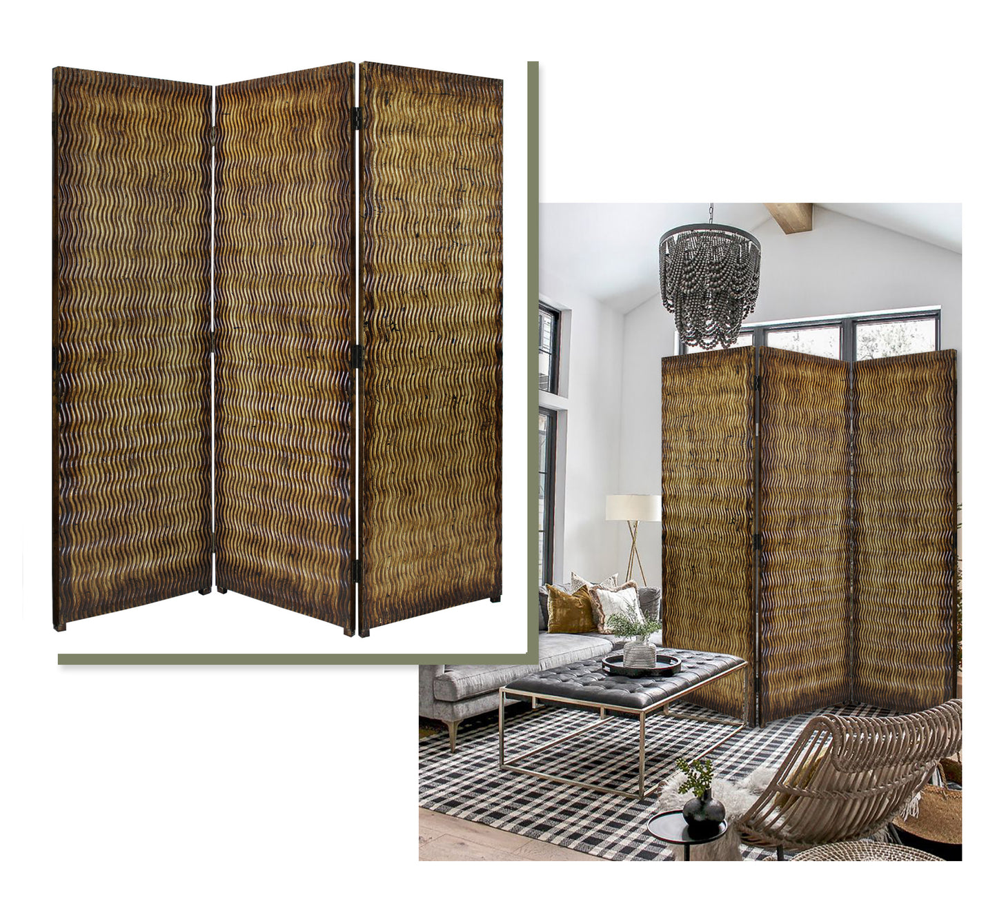 Screen Gems ALBATA SCREEN 3-Panel