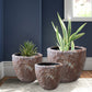 Rocky Round Tall Planter 3/Set