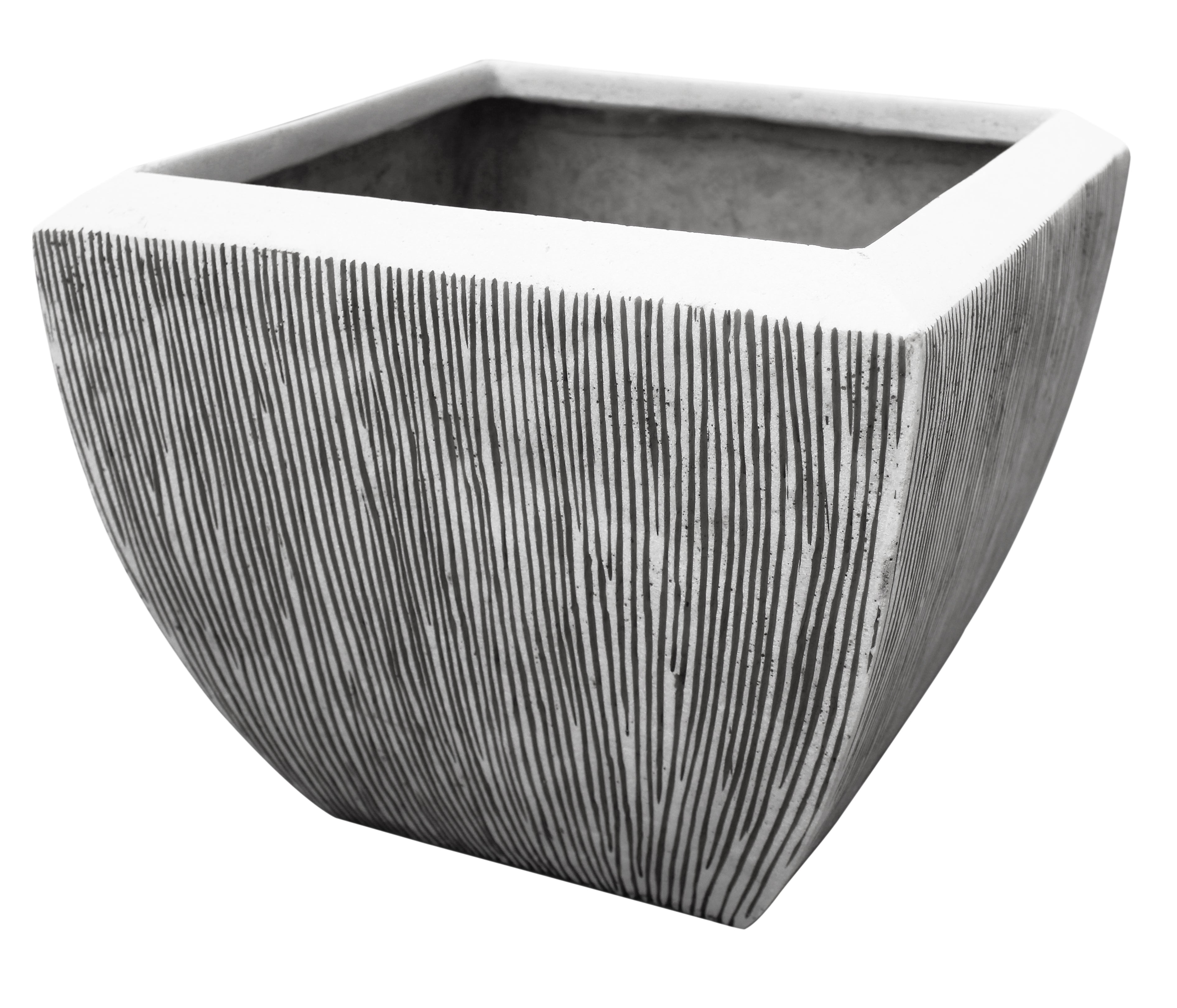 Square Ribbed Flower Pot-zoom-2