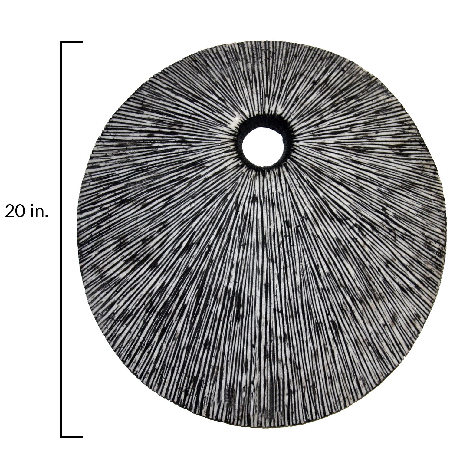 Sandstone Ribbed Round Wall Decor Top Hole-zoom-5