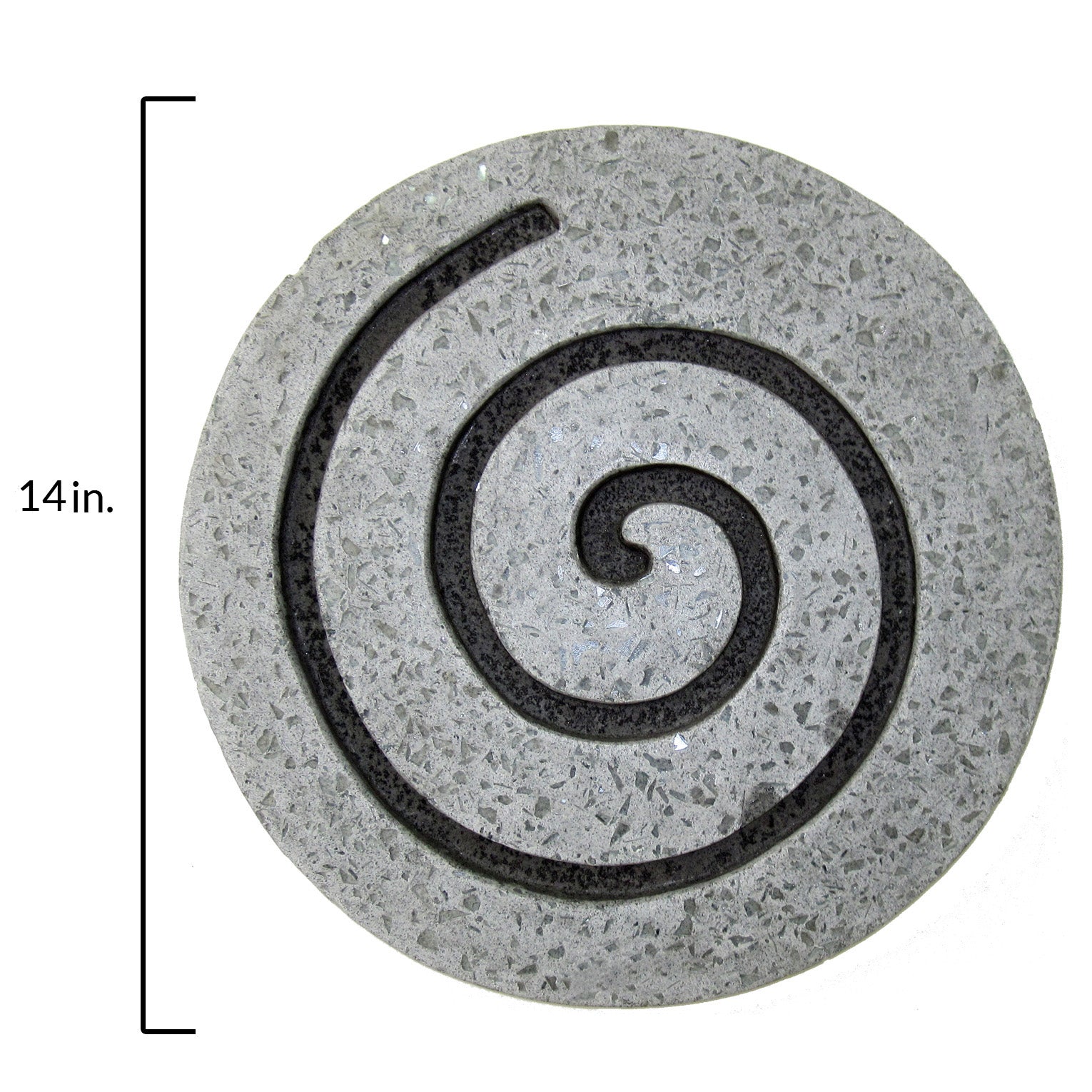Sandstone Fine Polished Round Wall Decor W/Glass Pieces, Circle Design 14 X 2-zoom-5