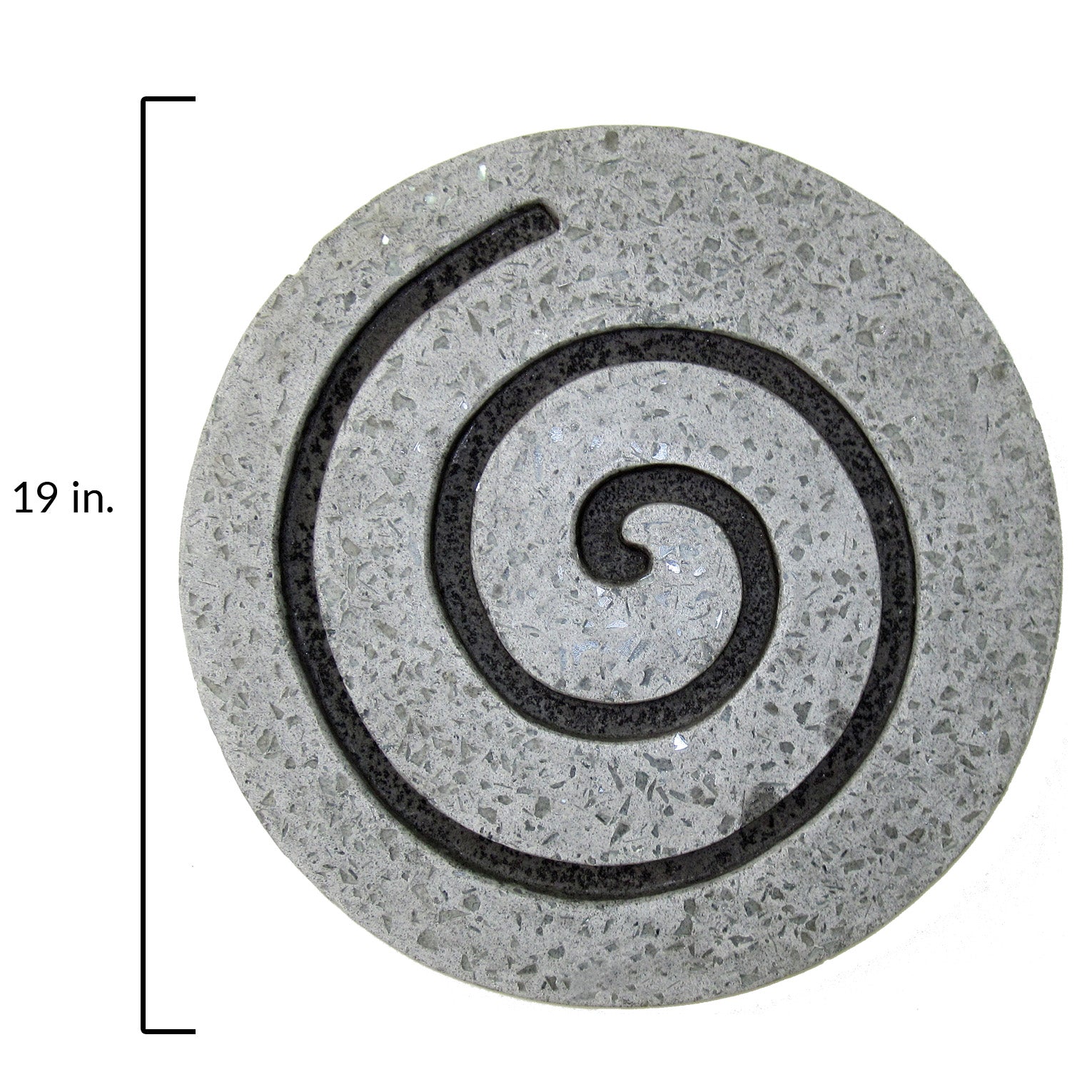 Sandstone Fine Polished Round Wall Decor W/Glass Pieces, Circle Design 19 X 2.5-zoom-5