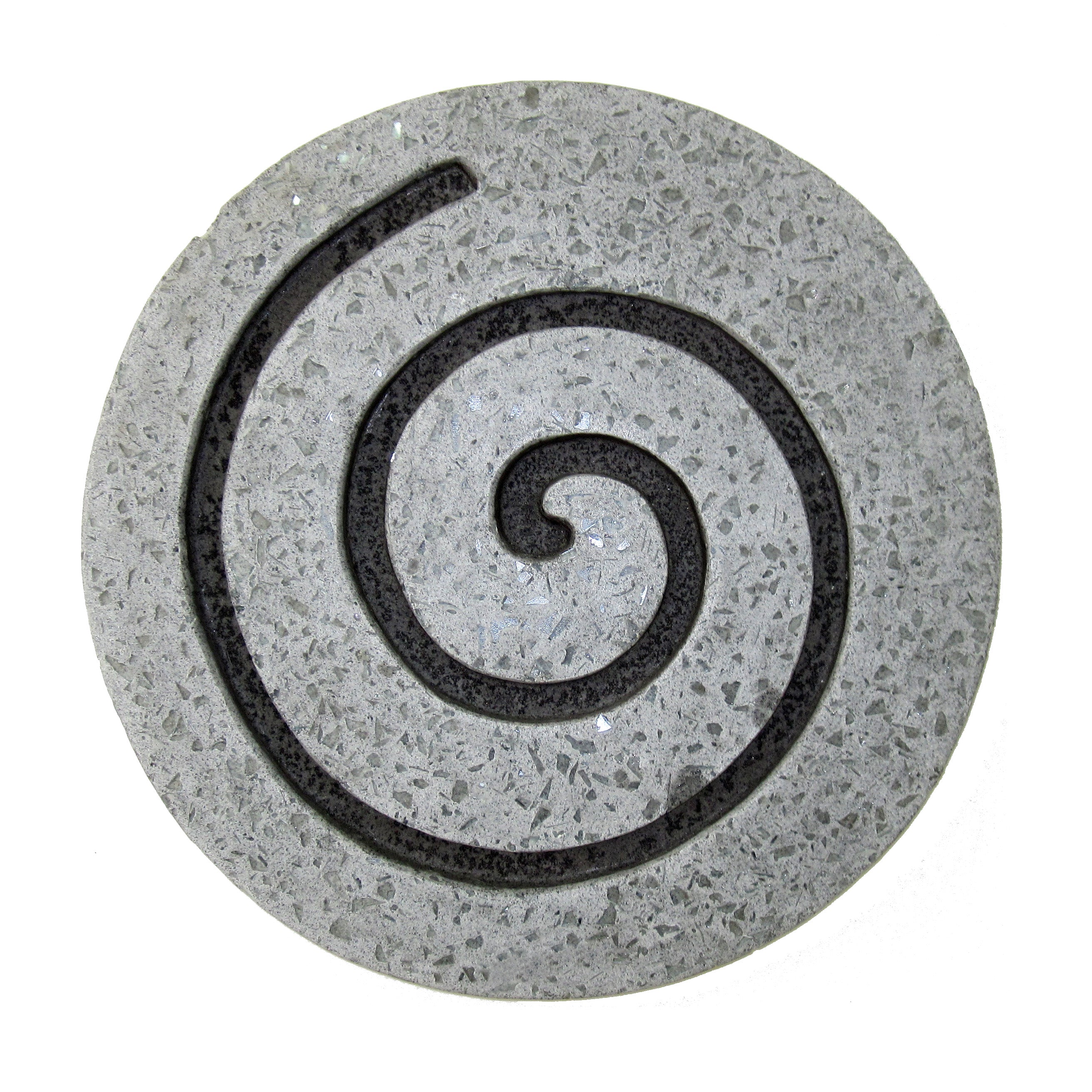 Sandstone Fine Polished Round Wall Decor W/Glass Pieces, Circle Design 19 X 2.5-zoom-4