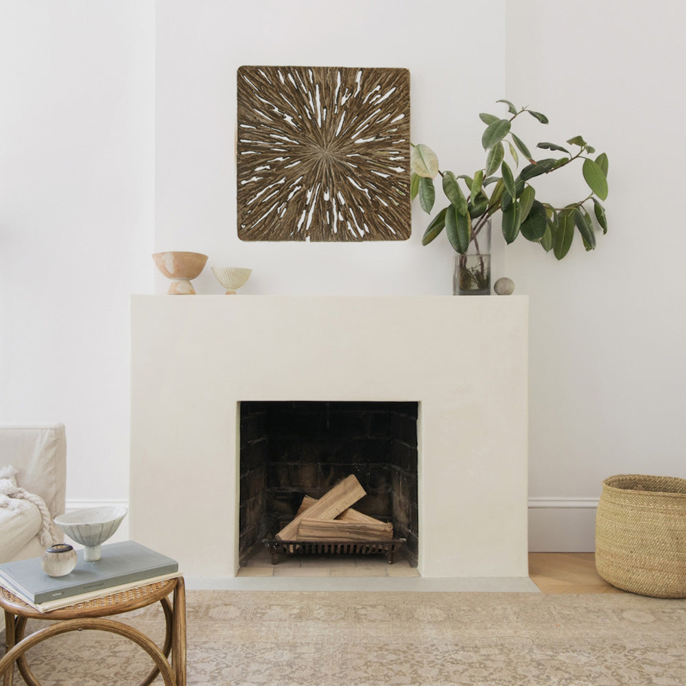 Square Wall Decor, Rotten Wood Finish-zoom-2