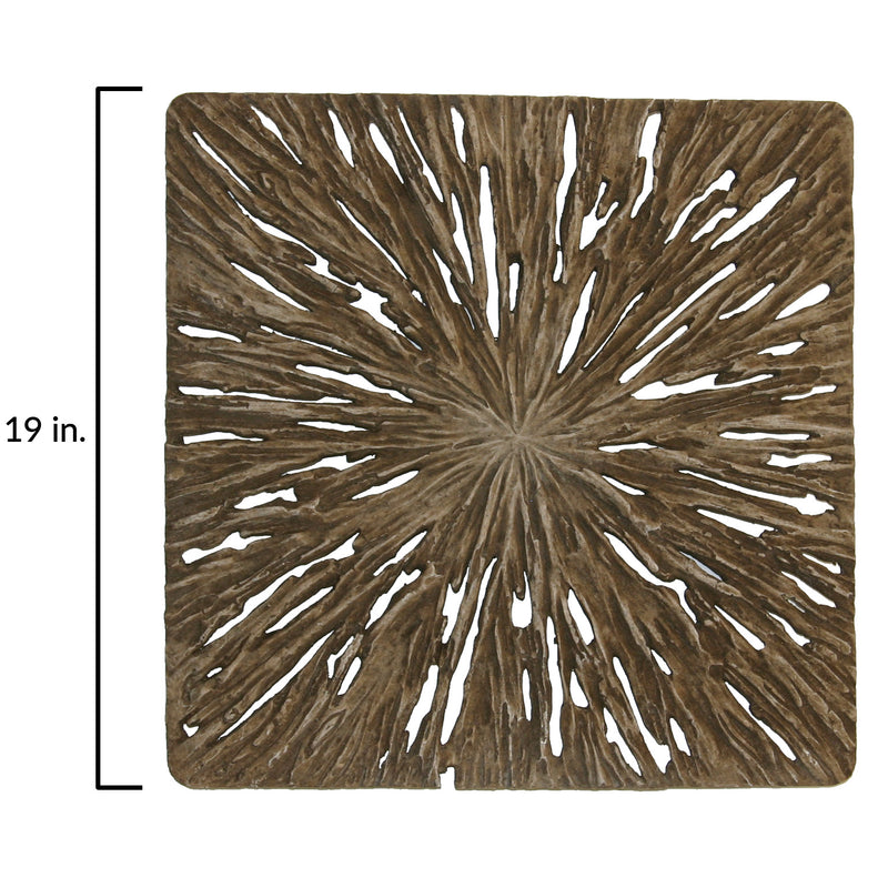 Square Wall Decor, Rotten Wood Finish-zoom-