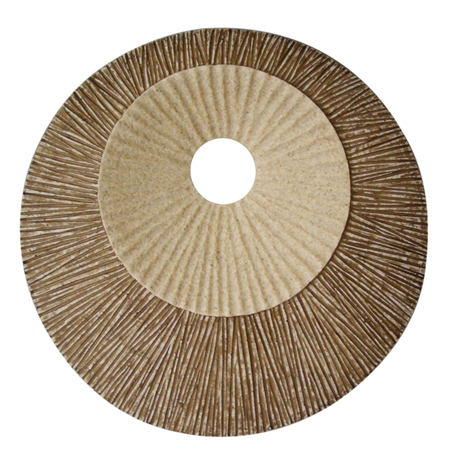 Round Double Layer Ribbed Wall Plaque 19" X 2.5"