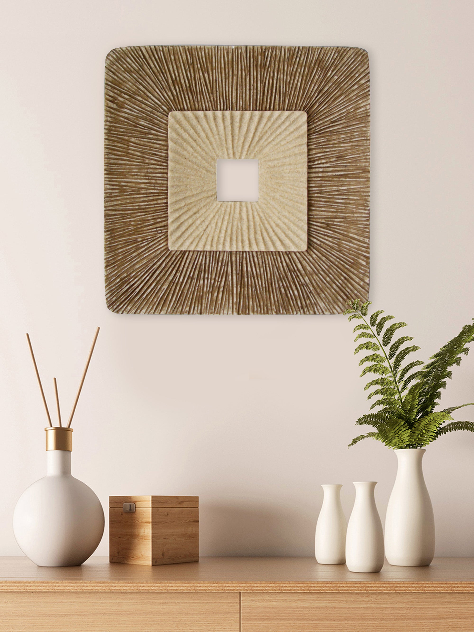 Square Double Layer Ribbed Wall Plaque 14" X 2"-zoom-3