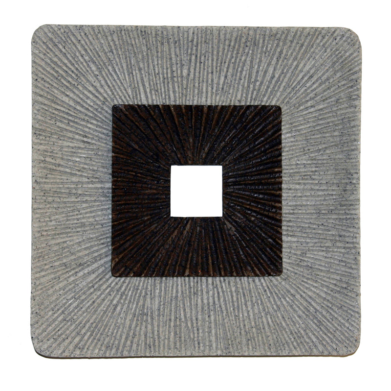 Square Wall Art, Ribbed Finish 14" X 2"-zoom-