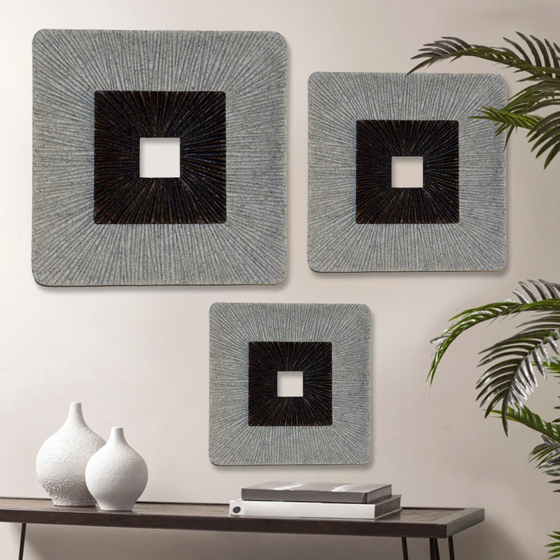 Square Wall Art, Ribbed Finish 19" X 2.36"-zoom-