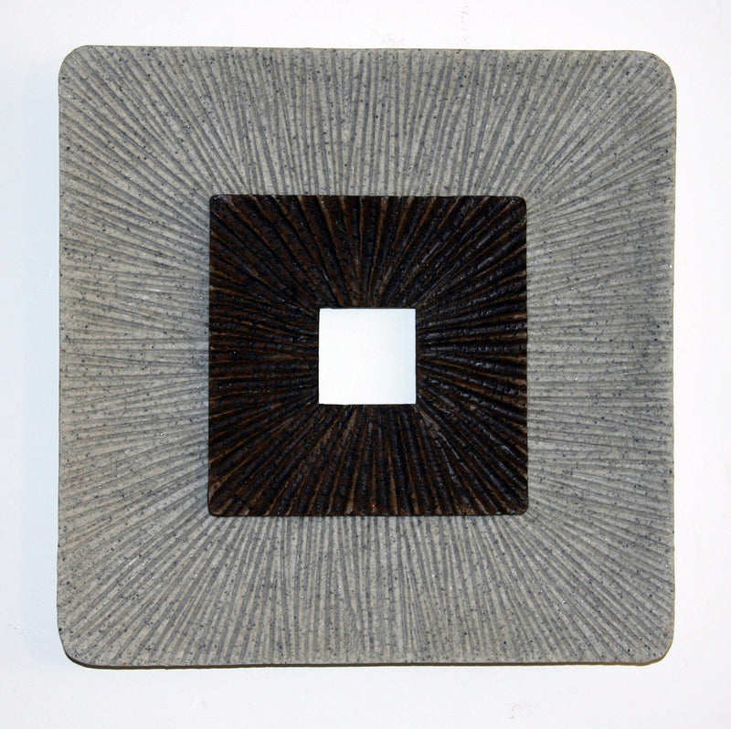 Square Wall Art, Ribbed Finish 19" X 2.36"-zoom-